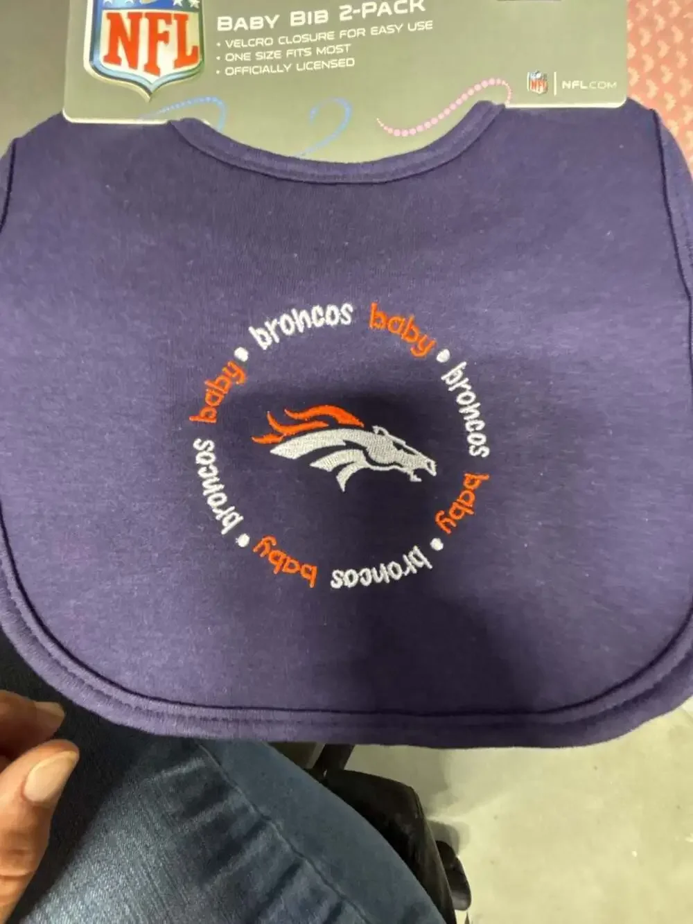 Baby Fanatic Denver Broncos Baby Bib 2-Pack Blue